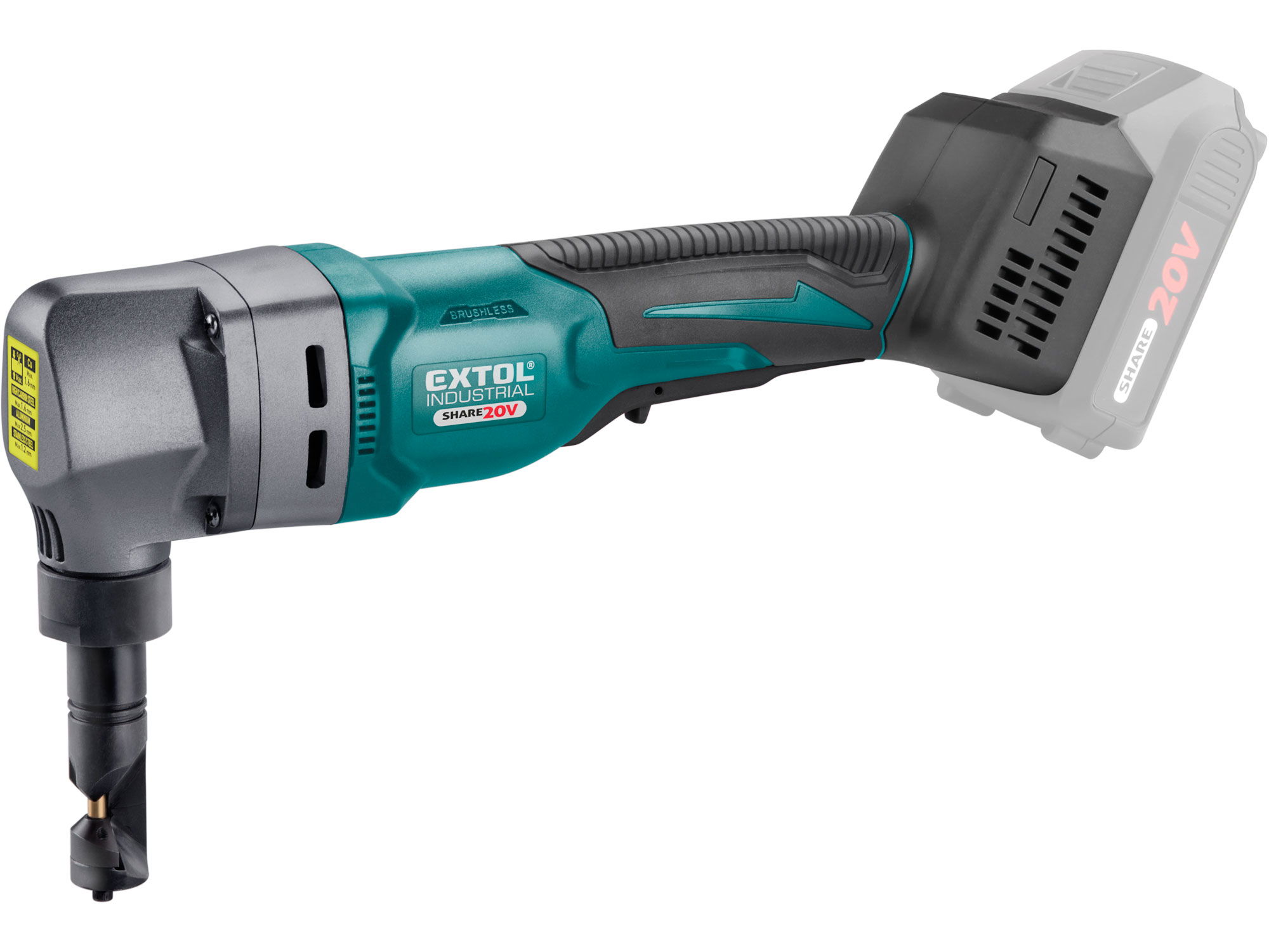 Extol 8791831 akkumulátoros folyamatos lemezlyukasztó (akku és töltő nélkül) termék fő termékképe