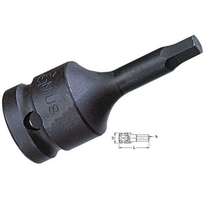 Genius Tools 466024 1/2"-os gépi dugókulcs fej, imbusz, 3/4" termék fő termékképe