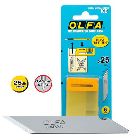 Olfa KB penge dekor- és művészkésekhez, 6 mm, 25 db/csomag termék fő termékképe