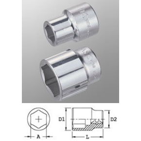 Genius Tools 625245 3/4"-os 6 lapú dugókulcs fej, 45 mm termék fő termékképe