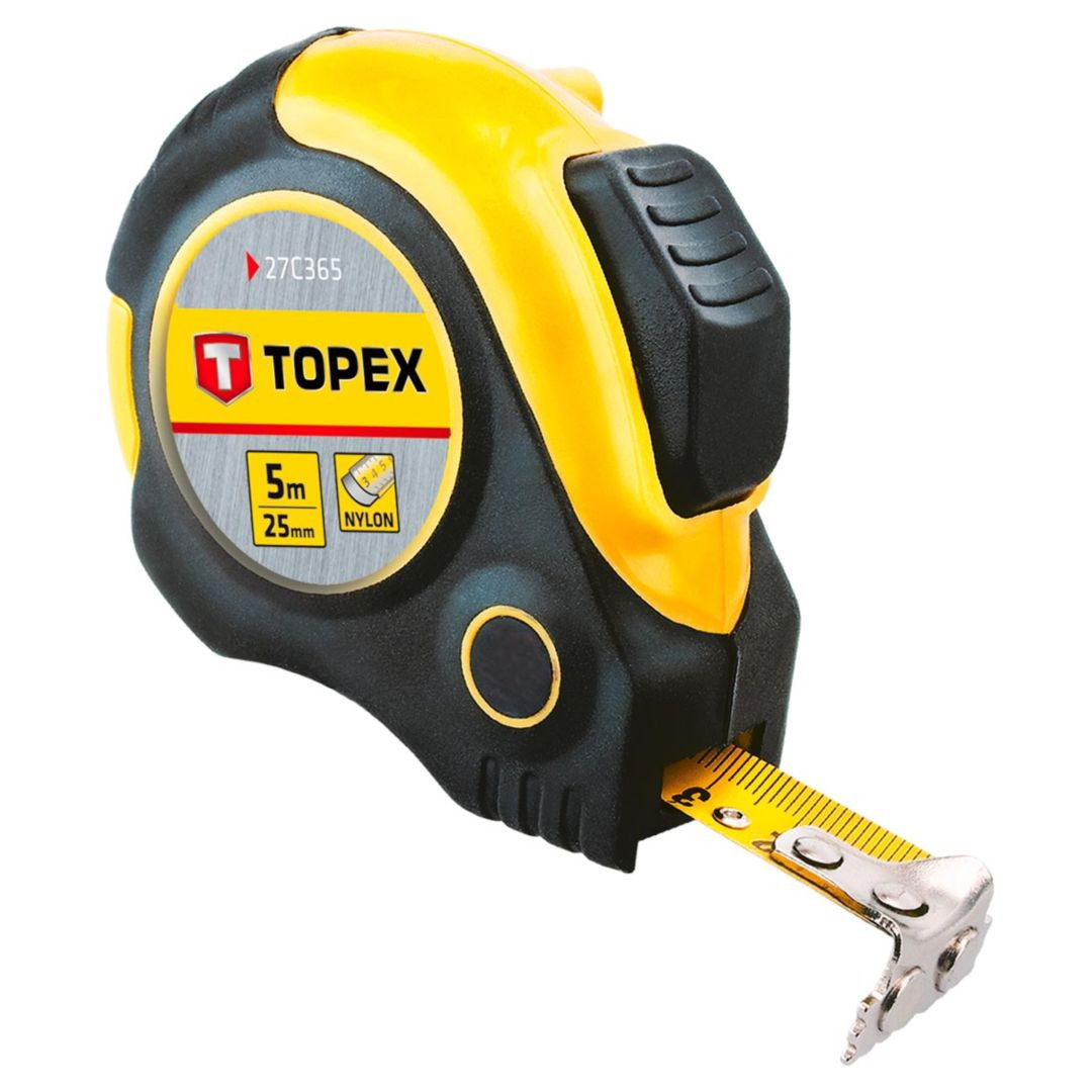 Topex 27C365 acél mérőszalag, mágneses, 5 m / 25 mm termék fő termékképe