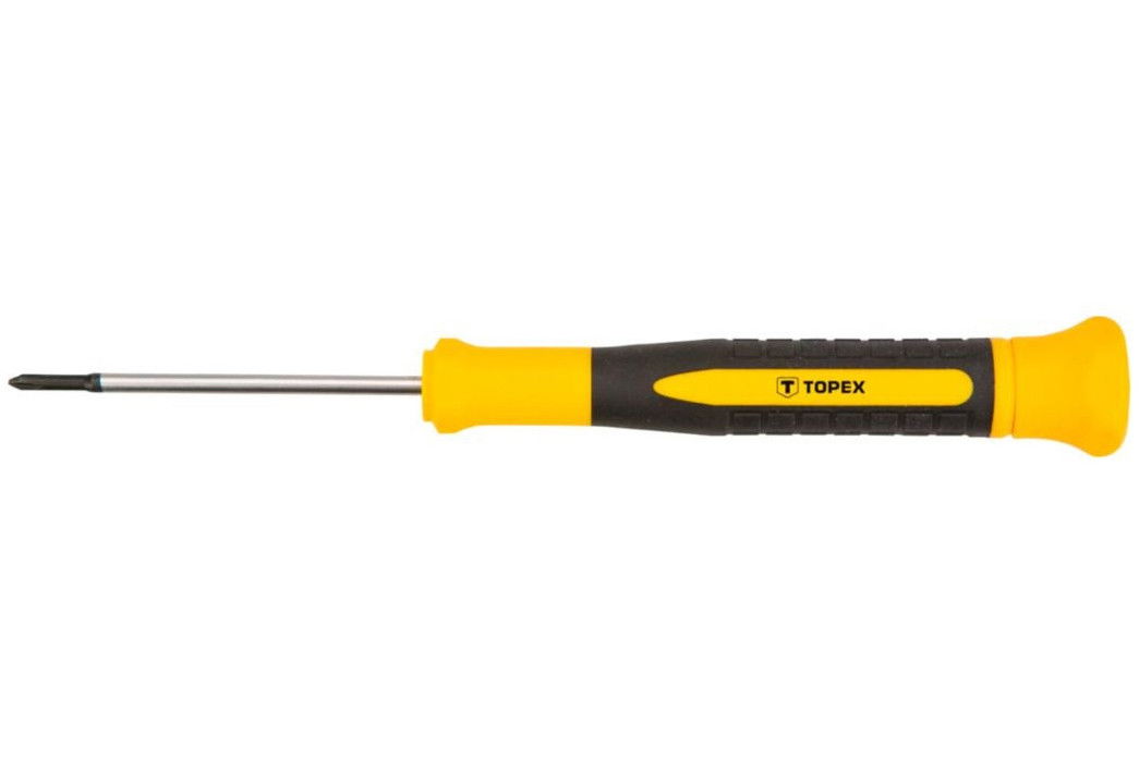 Topex 39D774 kereszt műszerész csavarhúzó, CrV acél, 135/50 mm, PH00 termék fő termékképe