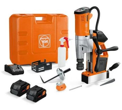 Fein AKBU 35 PMQW AS Set akkus szénkefe nélküli univerzális mágnesállványos fúrógép (2 x 8.0 Ah Li-ion akkuval) termék fő termékképe