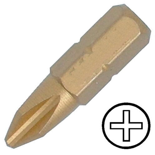 KENNEDY No.2 kereszthornyos titán csavarhúzó bit 1/4" hatszög illesztéssel, 50 mm termék fő termékképe