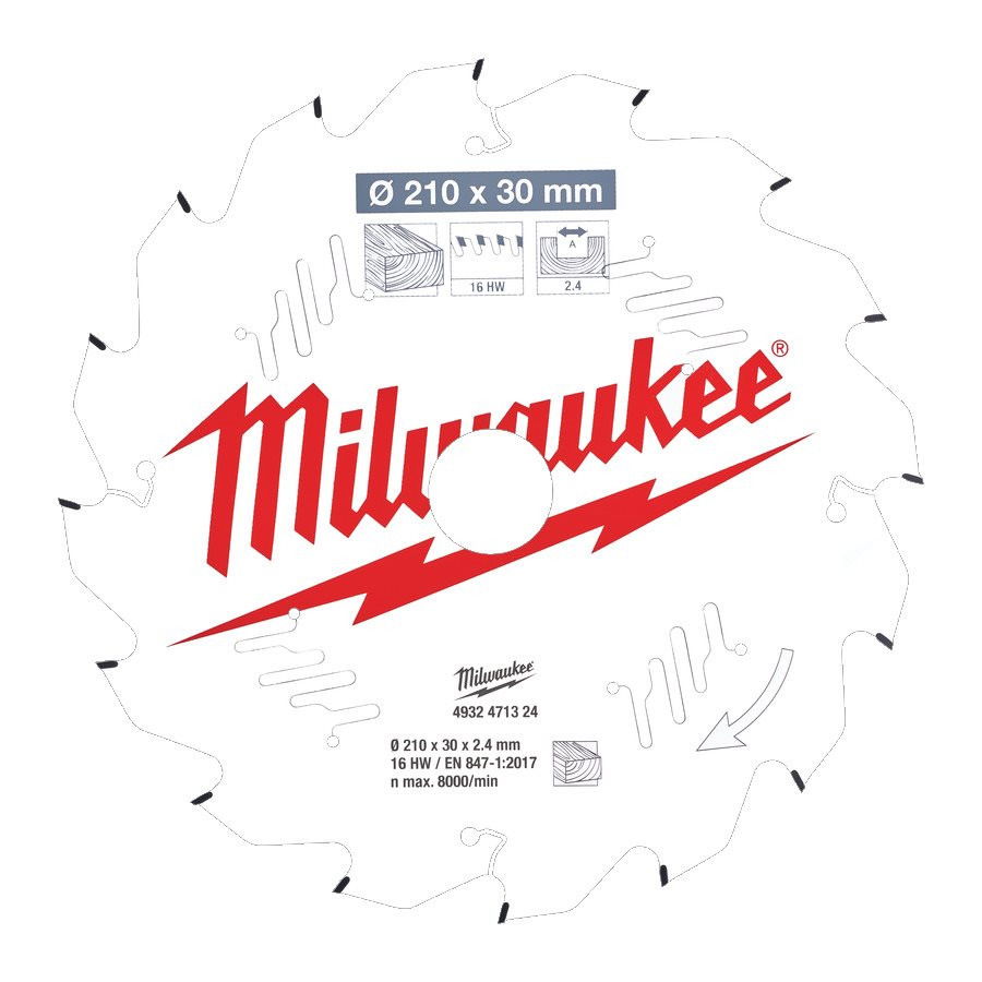 Milwaukee CSB P W körfűrészlap 210/30/16ATB termék fő termékképe