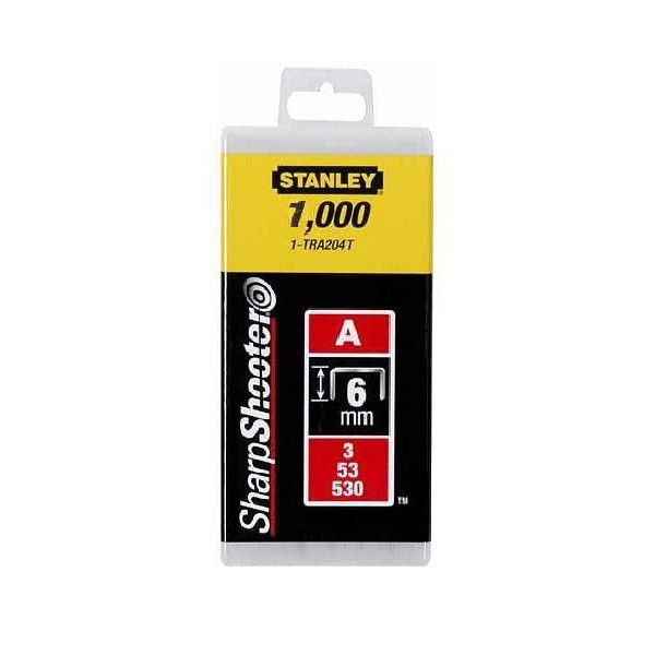 Stanley 1-TRA204T "A" tűzőkapocs 6 mm, 1000 db/csomag termék fő termékképe