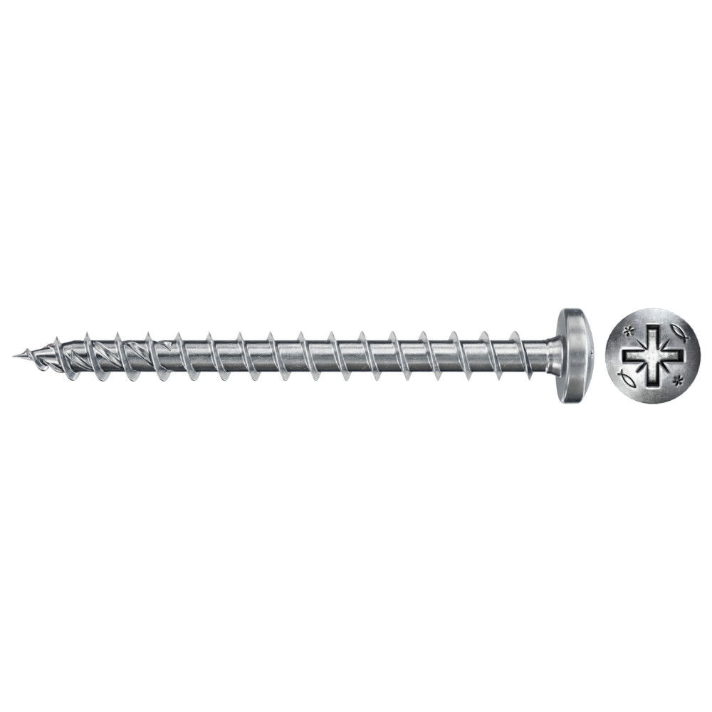 Fischer FPF II PZF 3.0 x 12 BC 200 lencsefejű, kékre horganyzott végigmenetes forgácslapcsavar, PZ behajtással, 200 db/csomag termék fő termékképe