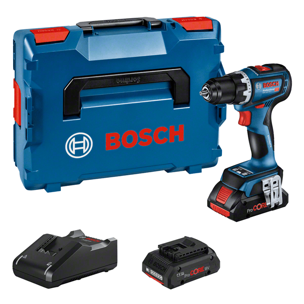 Bosch GSR 18V-90 C akkus fúró-csavarozó (2 x 4.0 Ah ProCORE Li-ion akkuval, L-BOXX-ban) termék fő termékképe
