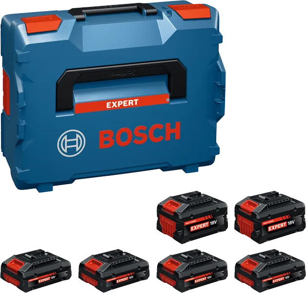 Bosch EXPERT 4 db EXBA18V-40 + 2 db EXBA18V-80 Li-ion akkumulátor (L-BOXX-ban) termék fő termékképe