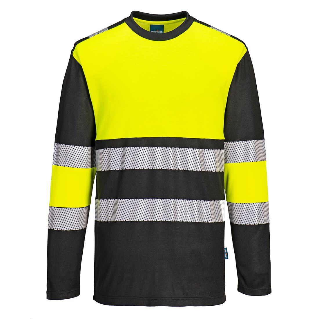 Portwest PW312 - PW3 Hi-Vis Class 1 hosszú ujjú póló L/S, sárga/fekete termék fő termékképe