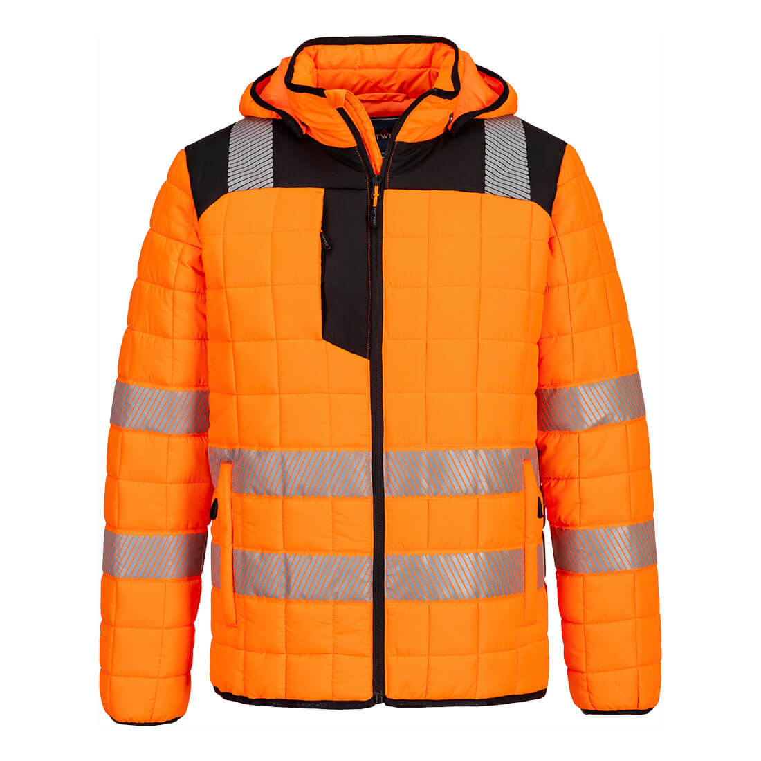 Portwest T165 - PW3 Hi-Vis Square Baffle dzseki, narancs/fekete termék fő termékképe