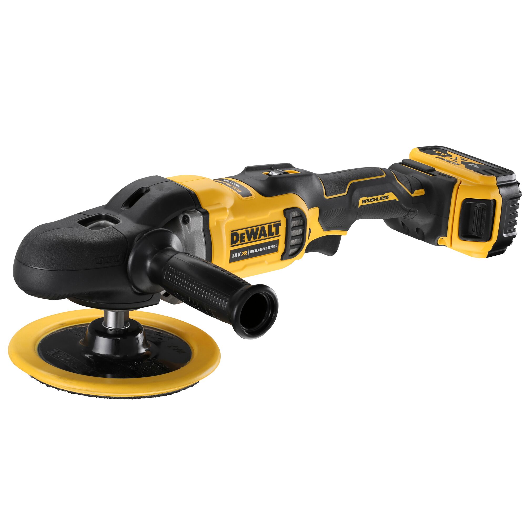 Dewalt DCM849P2 szénkefe nélküli akkus polírozó (2 x 5.0 Ah Li-ion akkuval, TSTAK kofferben)) termék fő termékképe